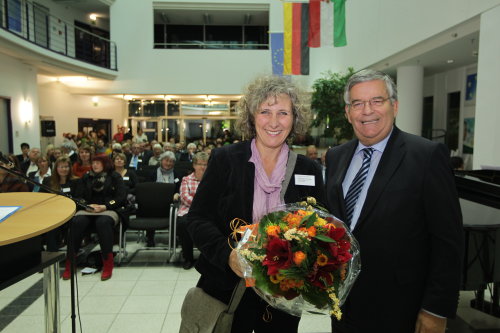 Christiane Schell nahm den Freiwilligen-Frderpreis fr das Projekt "Rade integrativ e.V." entgegen (Foto:OBK)